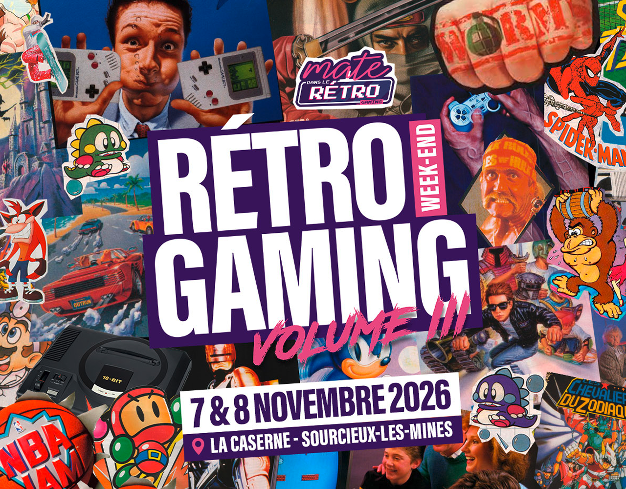 Week-end Rétro Gaming Volume III, les 7 et 8 novembre 2026 à La Caserne